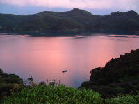 Sunset over Kaiaraara Bay